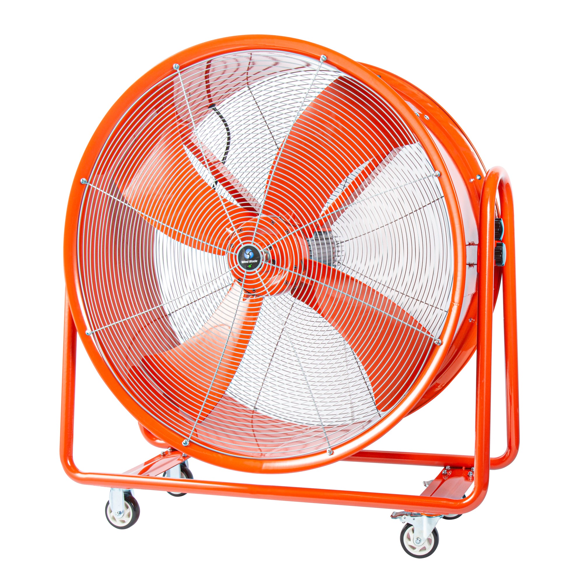 Wind Blade Red Portable High Velocity Ventilator Drum Fan - Tilt Head, 1 1/2 HP, 15,357 CFM - 42" - 1 count box