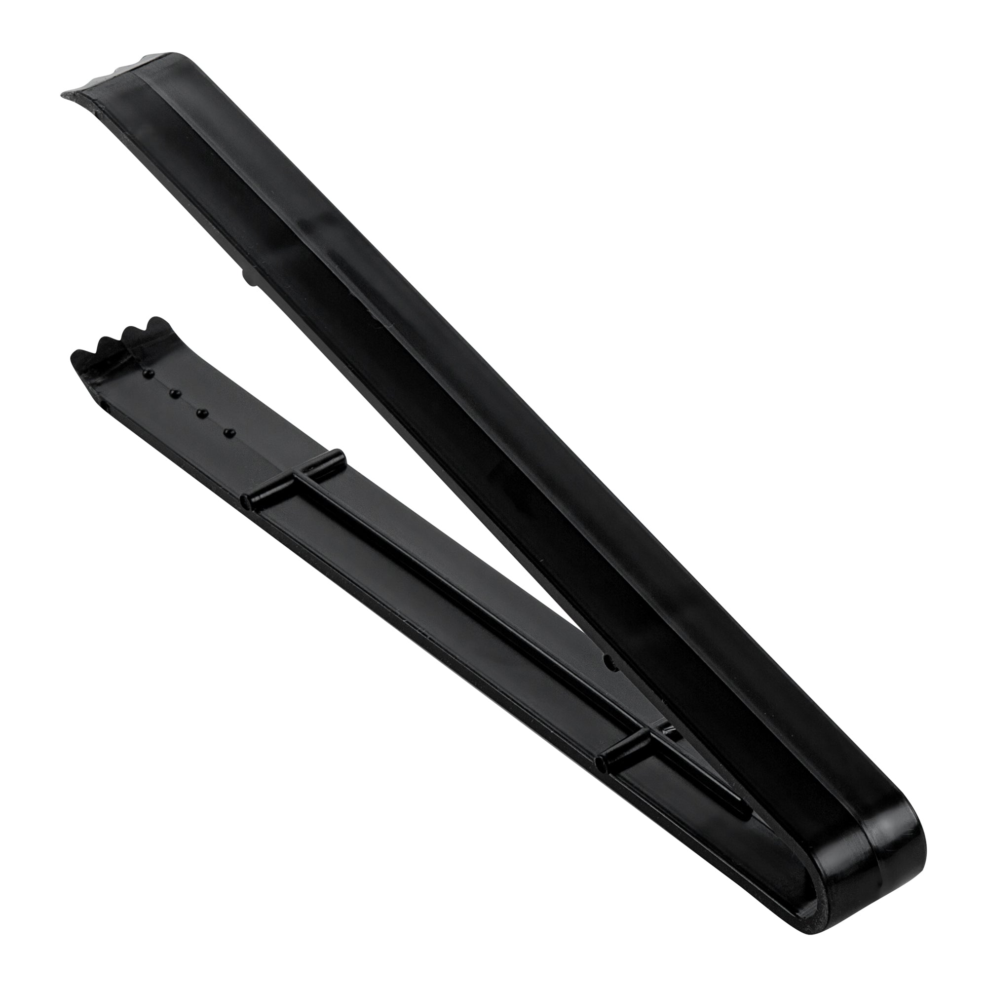 Cater Tek Black Plastic Tongs - Serrated, Heavy Duty - 9" - 100 count box