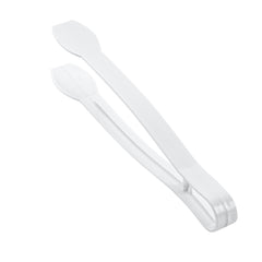 Cater Tek White Plastic Tongs - Ridged - 9