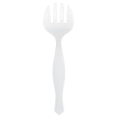 Cater Tek White Plastic Serving Fork - 8 1/2