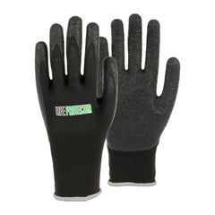 Life Protector Black Nylon Extra Large Work Glove - with Crinkle Latex Palm Coating - 10 count box