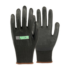 Life Protector Black HPPE Nylon / Spandex Large Work Glove - with Ultra-Thin Foam Nitrile Palm Coating, Cut-Resistant - 10 count box