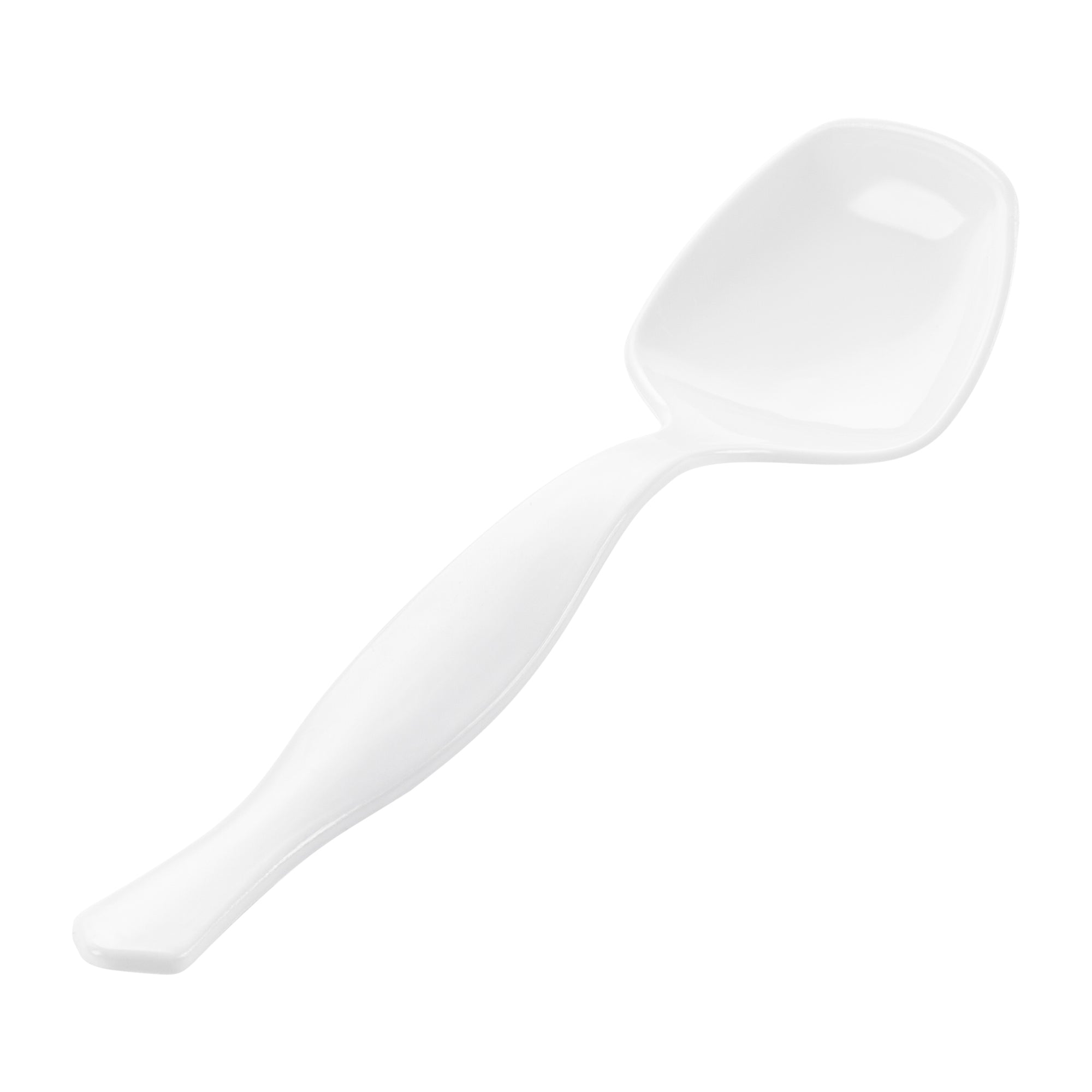 Cater Tek White Plastic Serving Spoon - 8 1/2" - 100 count box