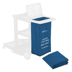 Clean Tek Professional Blue Plastic Bag - for Heavy Duty 3-Shelf Janitor Cart - 1 count box