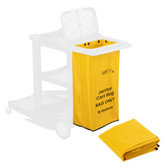 Clean Tek Professional Yellow Plastic Bag - for Heavy Duty 3-Shelf Janitor Cart - 1 count box