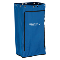 Clean Tek Professional Blue Plastic Bag - with Zipper, for Heavy Duty 3-Shelf Janitor Cart - 1 count box