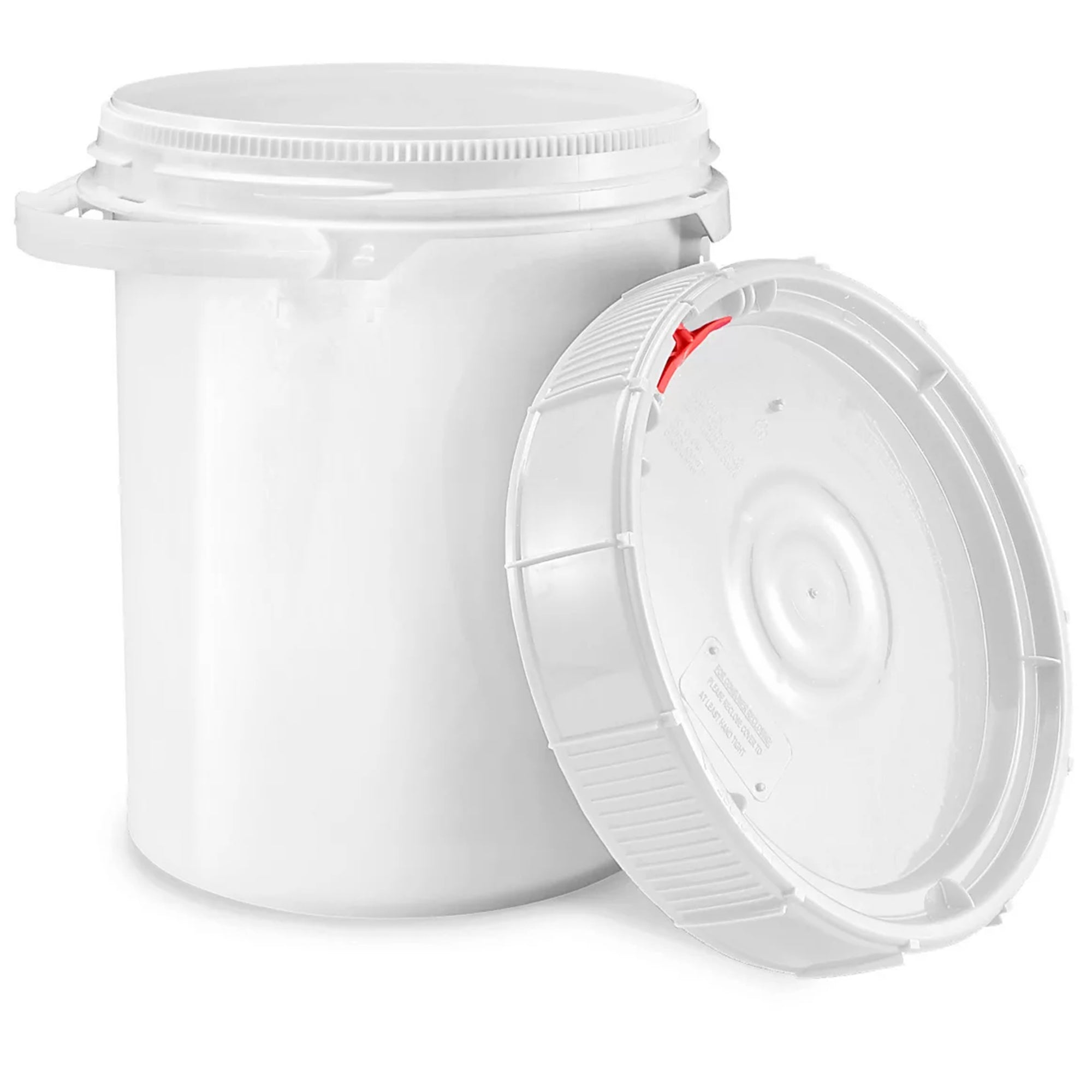 Met Lux 5 gal Round White Plastic Screw Top Pail - UN Rated - 11 1/4" x 11 1/4" x 15 1/4" - 1 count box