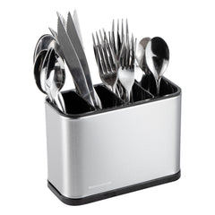 Met Lux Stainless Steel Flatware Organizer / Sink Caddy - 4 Compartments, with Drip Tray - 7