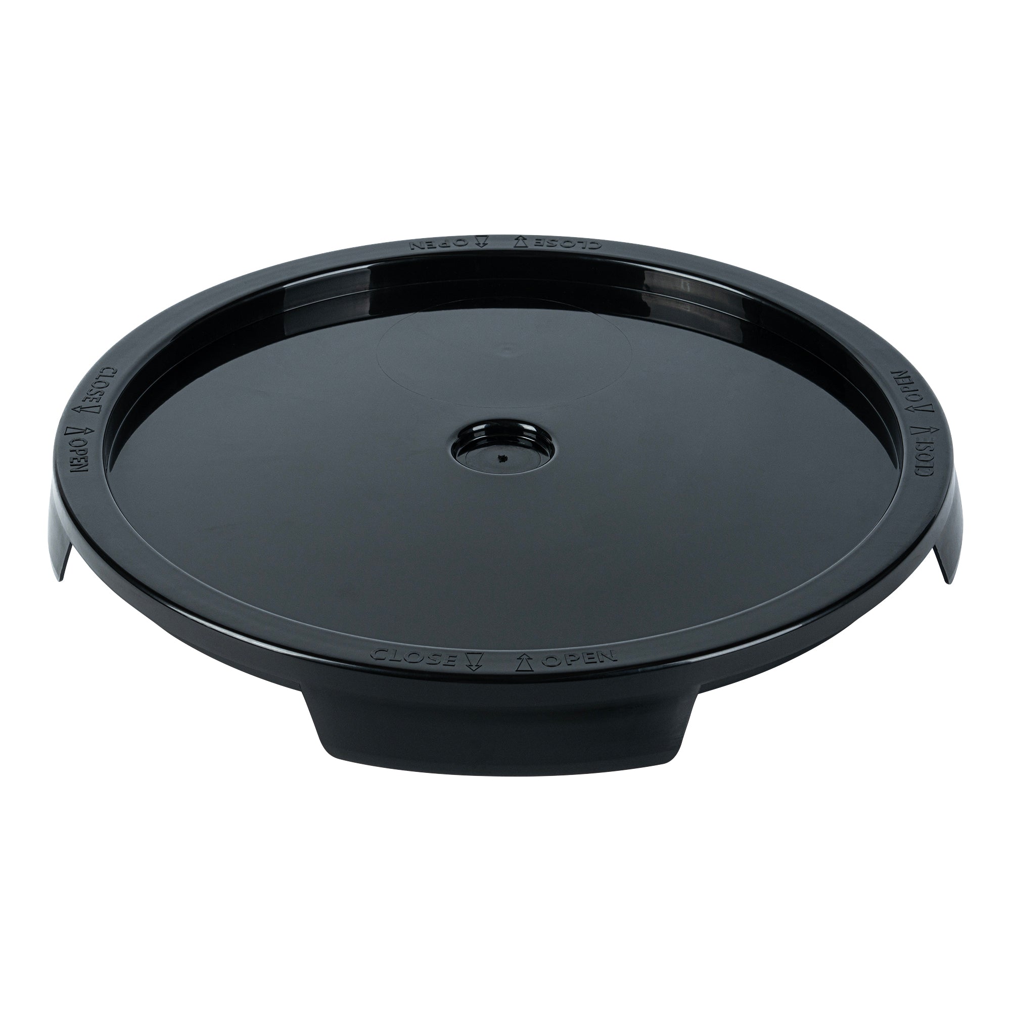 Clean Tek Professional Round Black Plastic Easy-Off Lid - Fits 3.5 and 5 Gal Pail - 1 count box