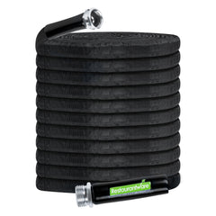 Handy Tek Black Fabric Garden Hose - Lightweight, Kink-Free, Flexible - 25' - 1 count box