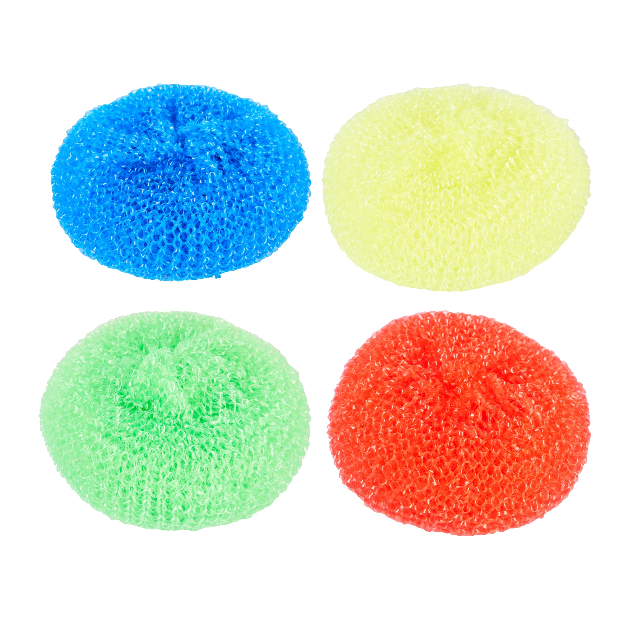 Clean Tek Professional Assorted Plastic Mesh Dish Scrubber - Non-Scratch - 40 count box