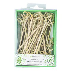 Natural Bamboo Knotted Skewer - Retail Pack - 4