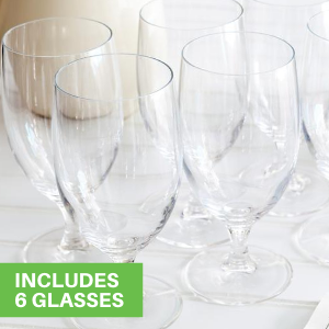 Includes 6 Glasses